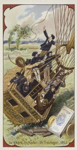 ナダルスバルーンジェアント、バスケットを地面に沿って引きずる、1863 作： European School
